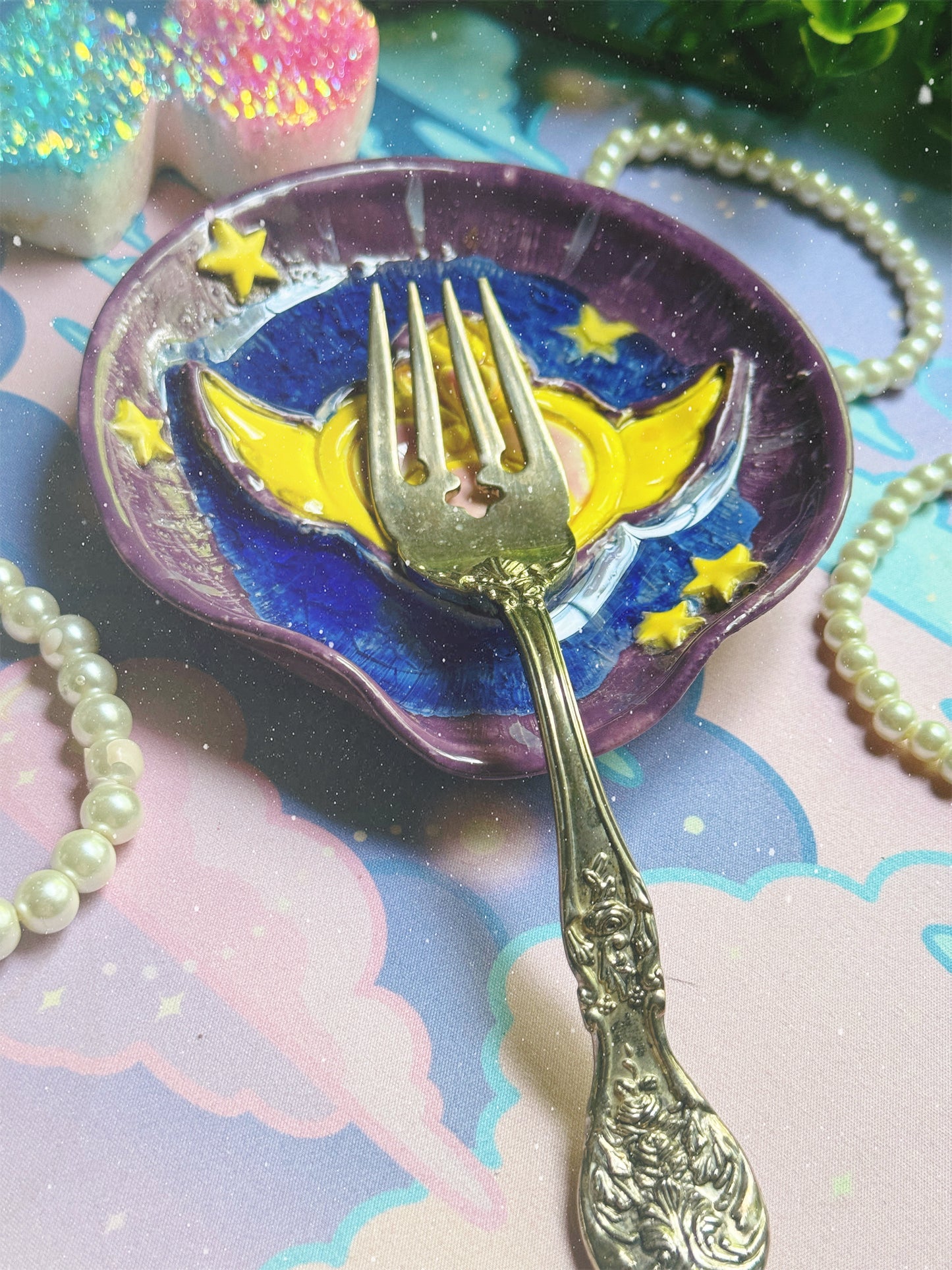 Moon Princess Ceramic Spoon Rest