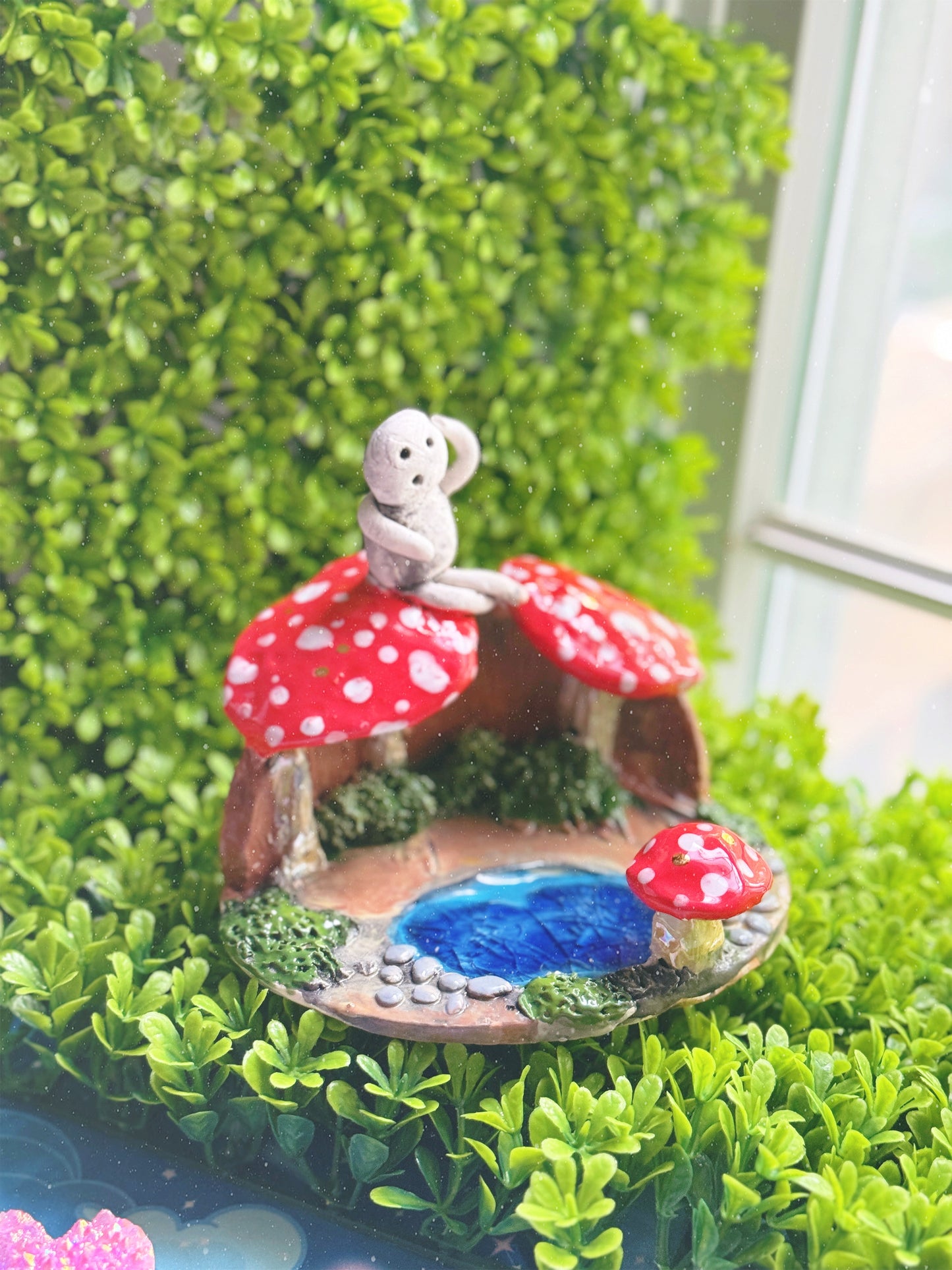 Lil' Mushroom Guardian Ceramic Alter