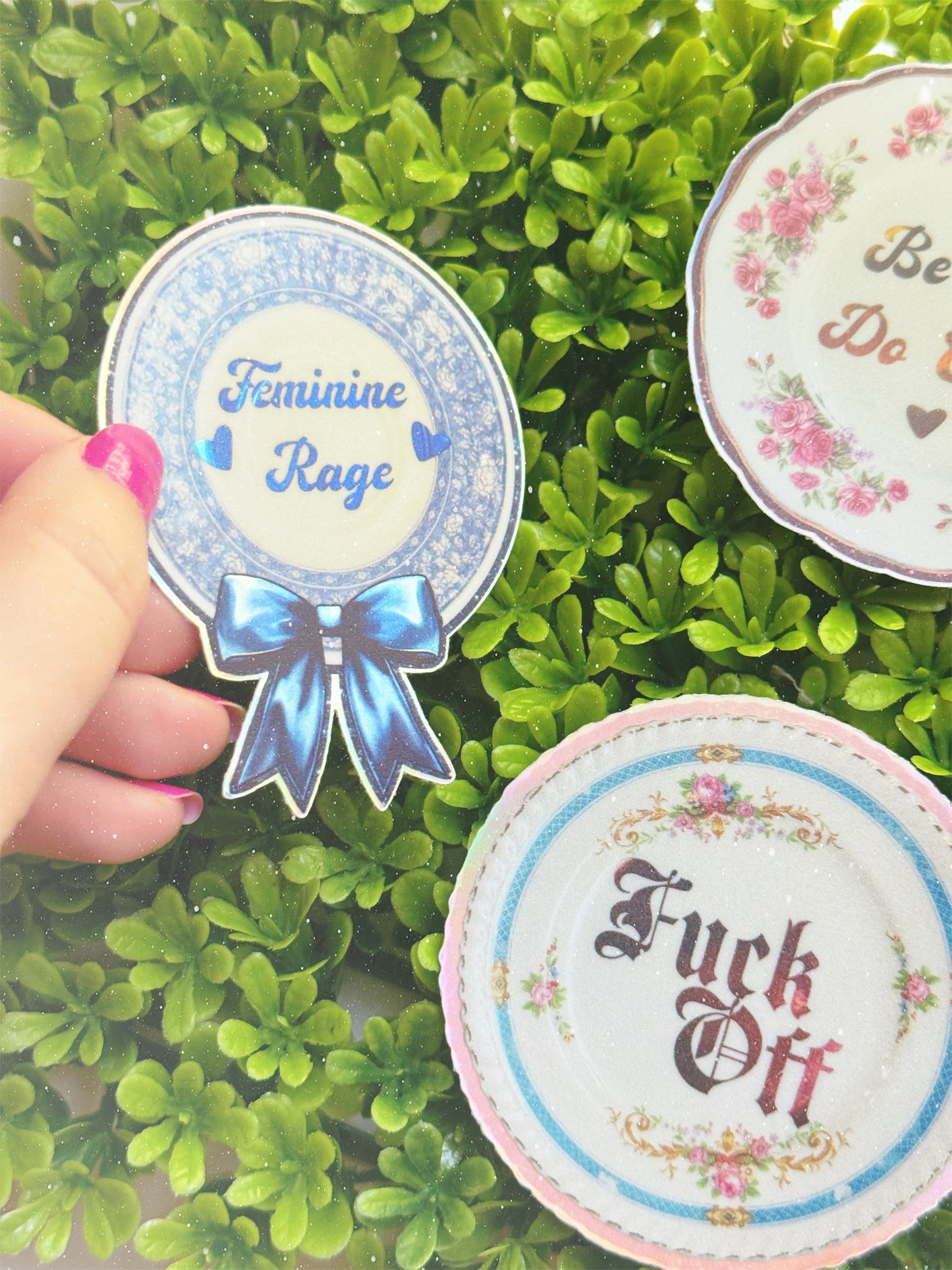 Feminine Rage Dirty Dish Vinyl Sticker