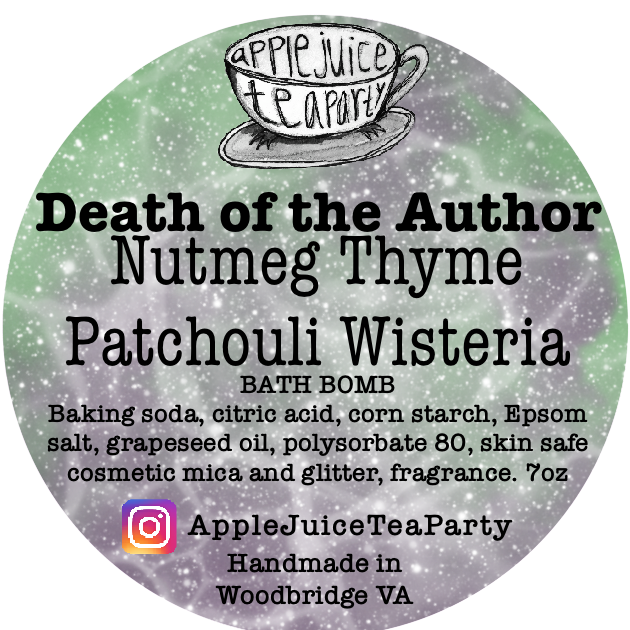 "Death of the Author" Nutmeg Thyme Patchouli Wisteria Bath Bomb