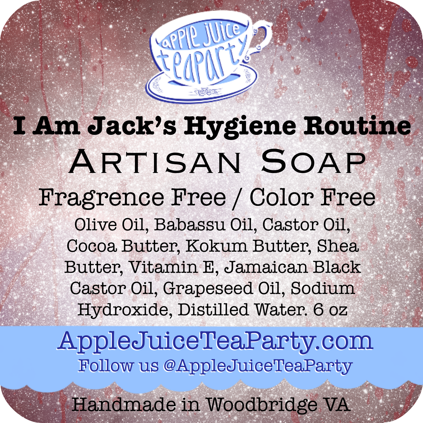 “I Am Jack’s Hygiene Routine” - Tattoo Aftercare Soap - Fragrance Free / Dye Free