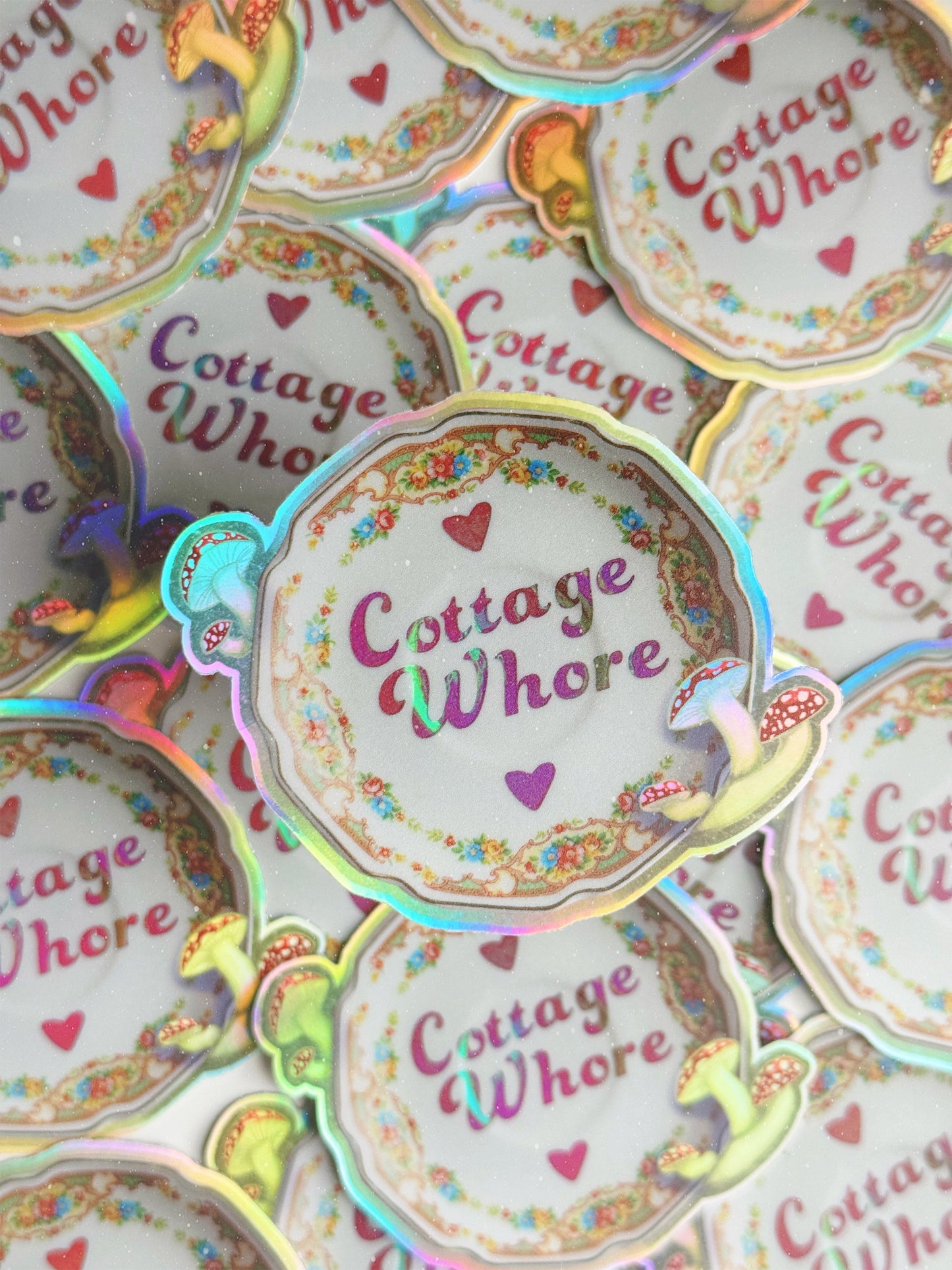 Cottage Whore Dirty Dish Vinyl Sticker