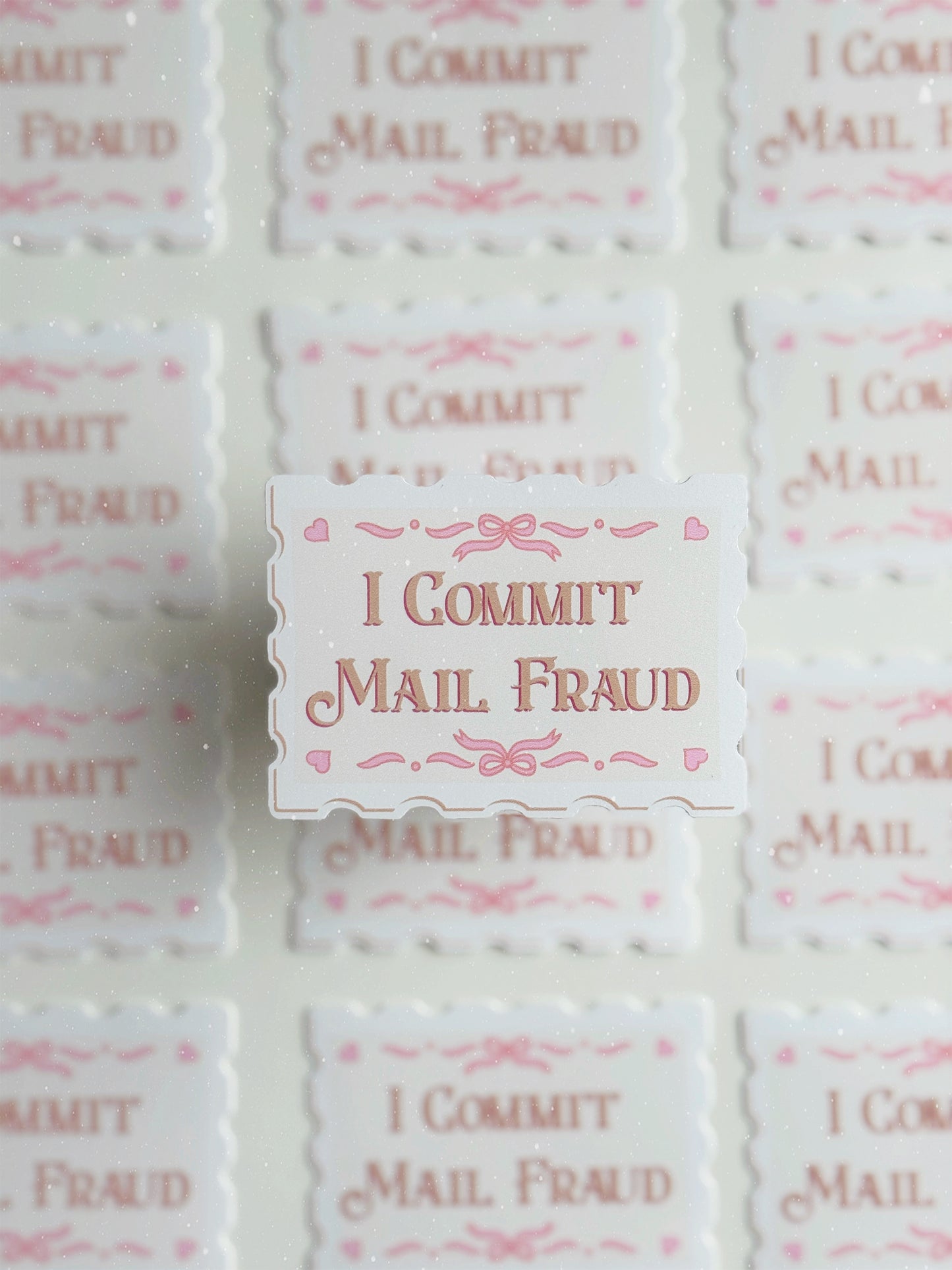 I Commit Mail Fraud Vinyl Sticker