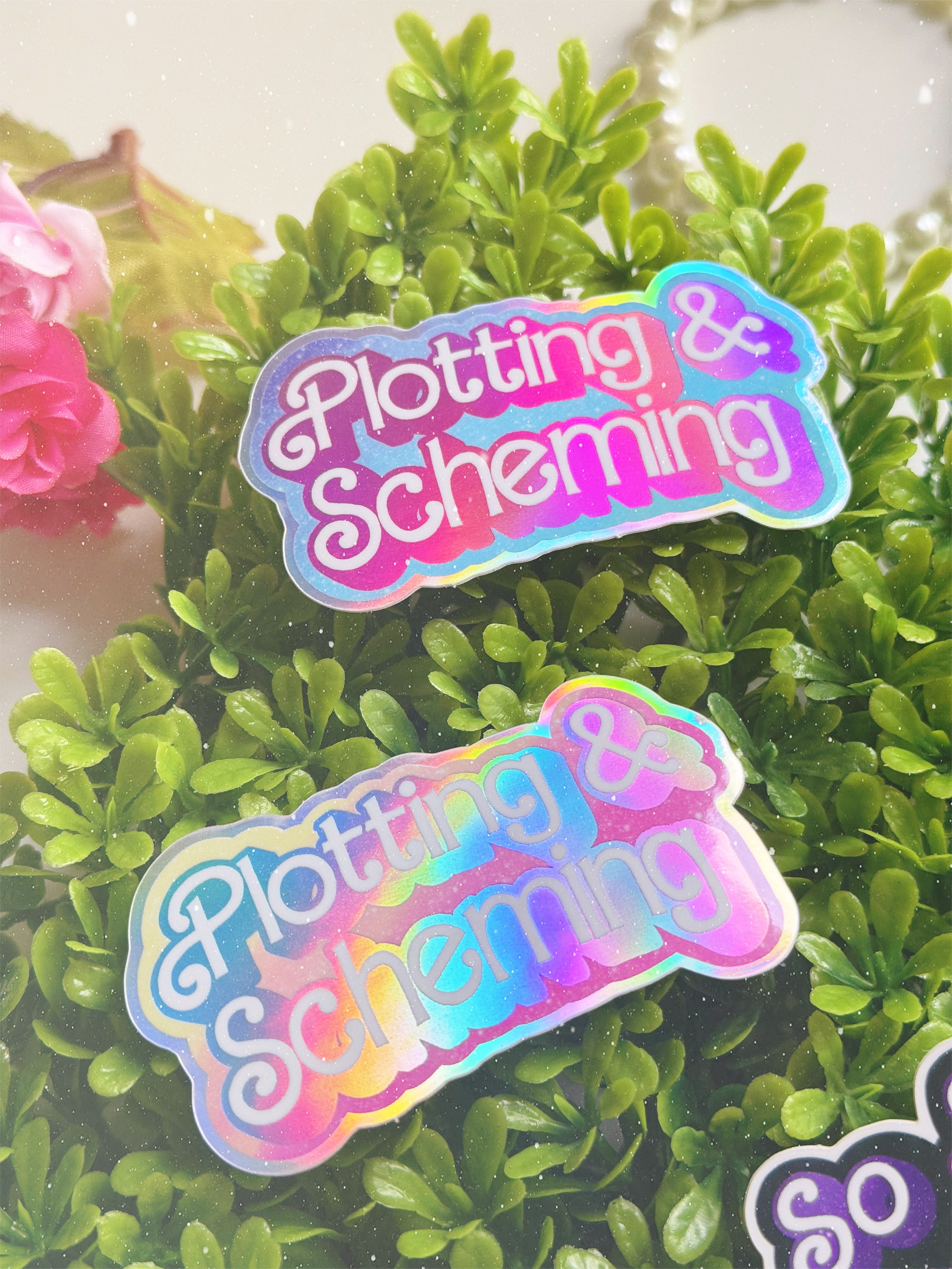 Plotting & Scheming Vinyl Sticker – AppleJuice TeaParty