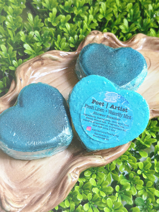 “Poet | Artist" - Fresh Linen & Waterlily Mint Menthol Shower Steamer