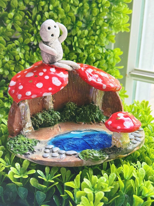 Lil' Mushroom Guardian Ceramic Alter