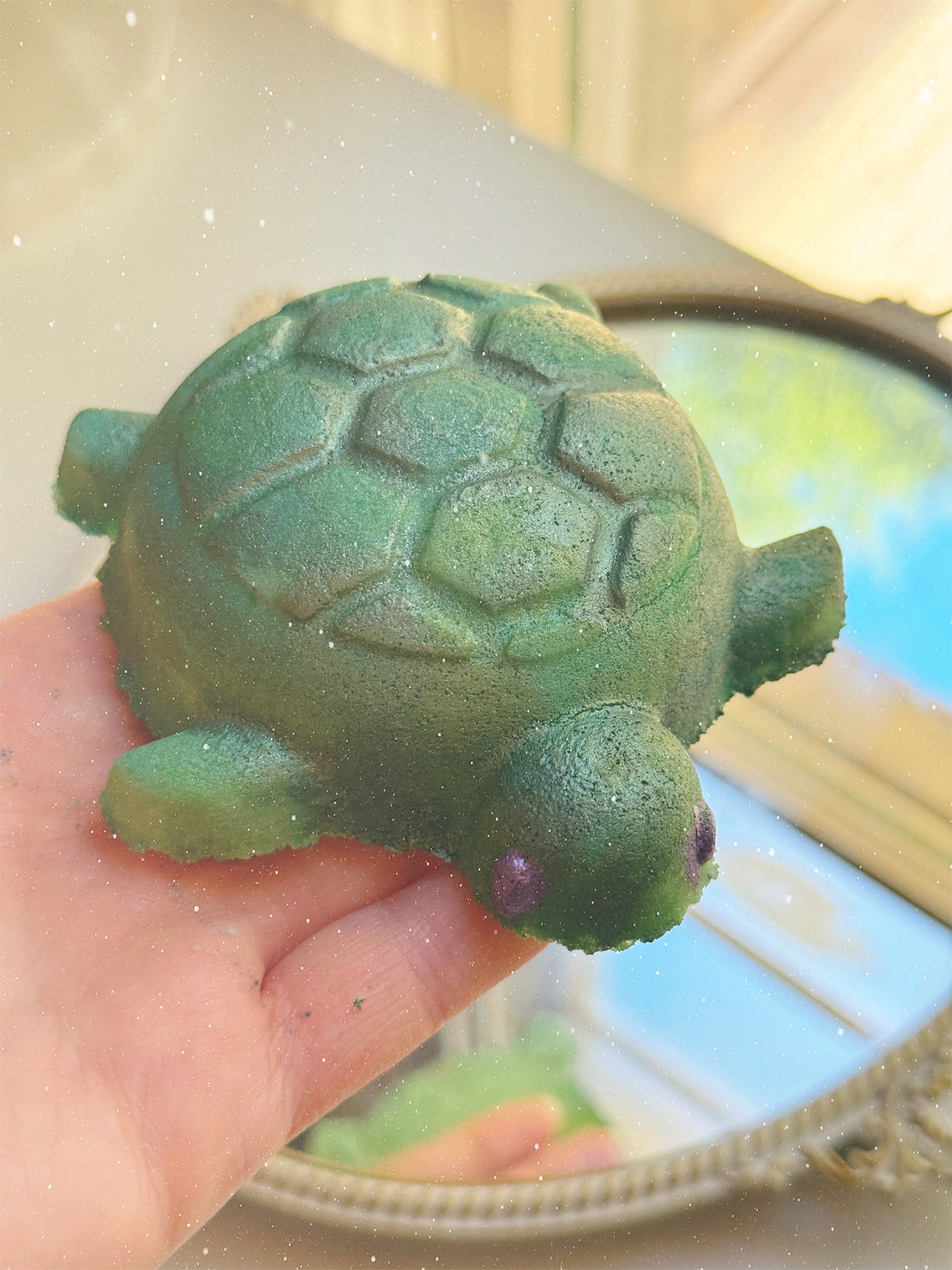 “Turtle Time" Nutmeg Thyme Patchouli Wisteria Bath Bomb