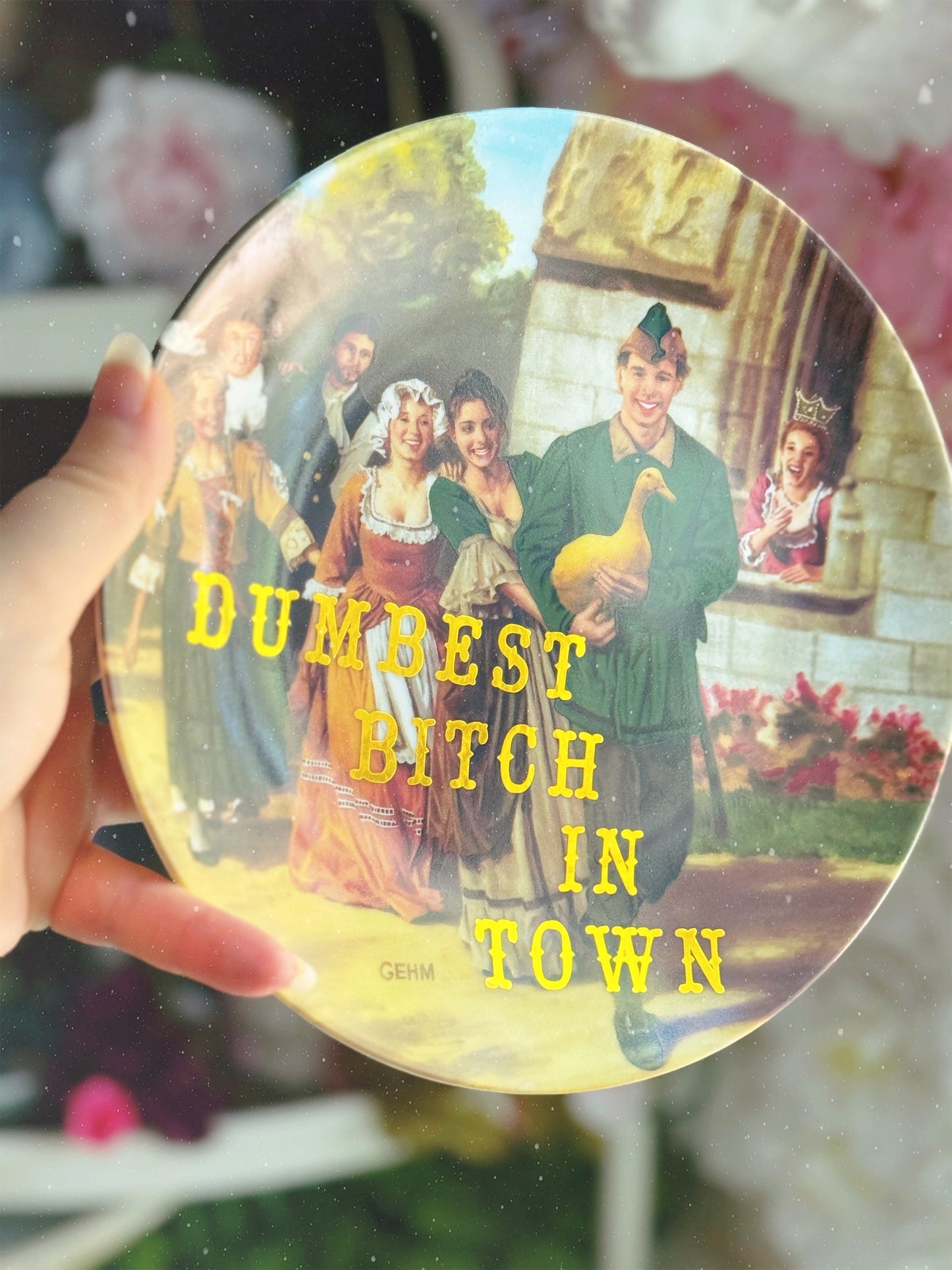 Dumbest Bitch In Town - Dirty Dish - Wall Decor