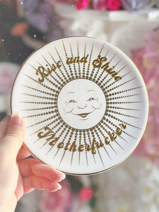 Rise and Shine Motherfucker - Dirty Dish - Wall Decor