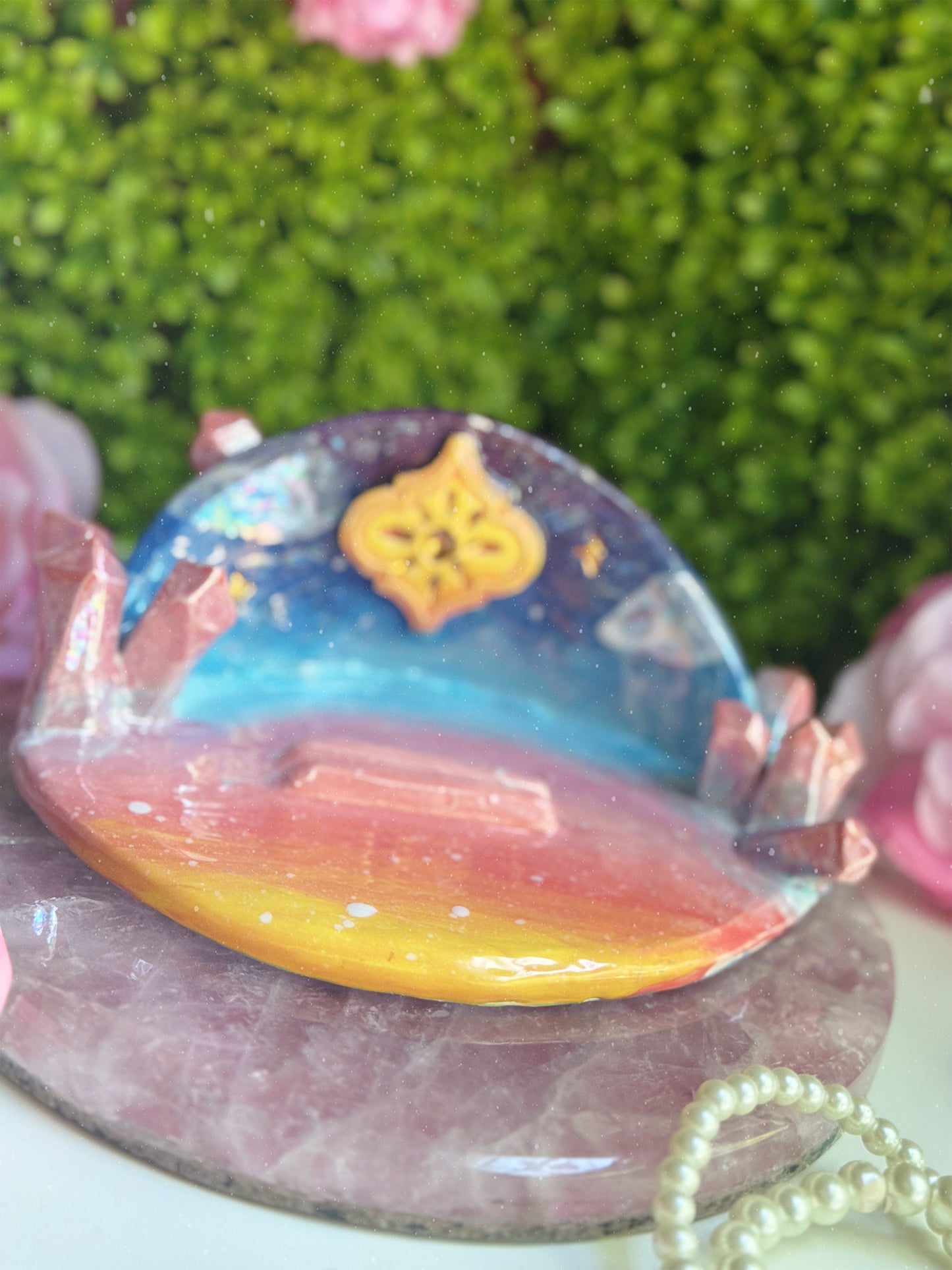 Rainbow Sunset Tarot Card Display Alter