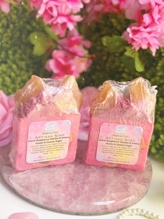 "Magical Girl" - Black Raspberry Vanilla & cotton Candy Lemon Suagr Babassu Soap