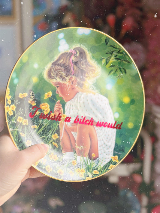 I Wish a Bitch Would- Dirty Dish - Wall Decor