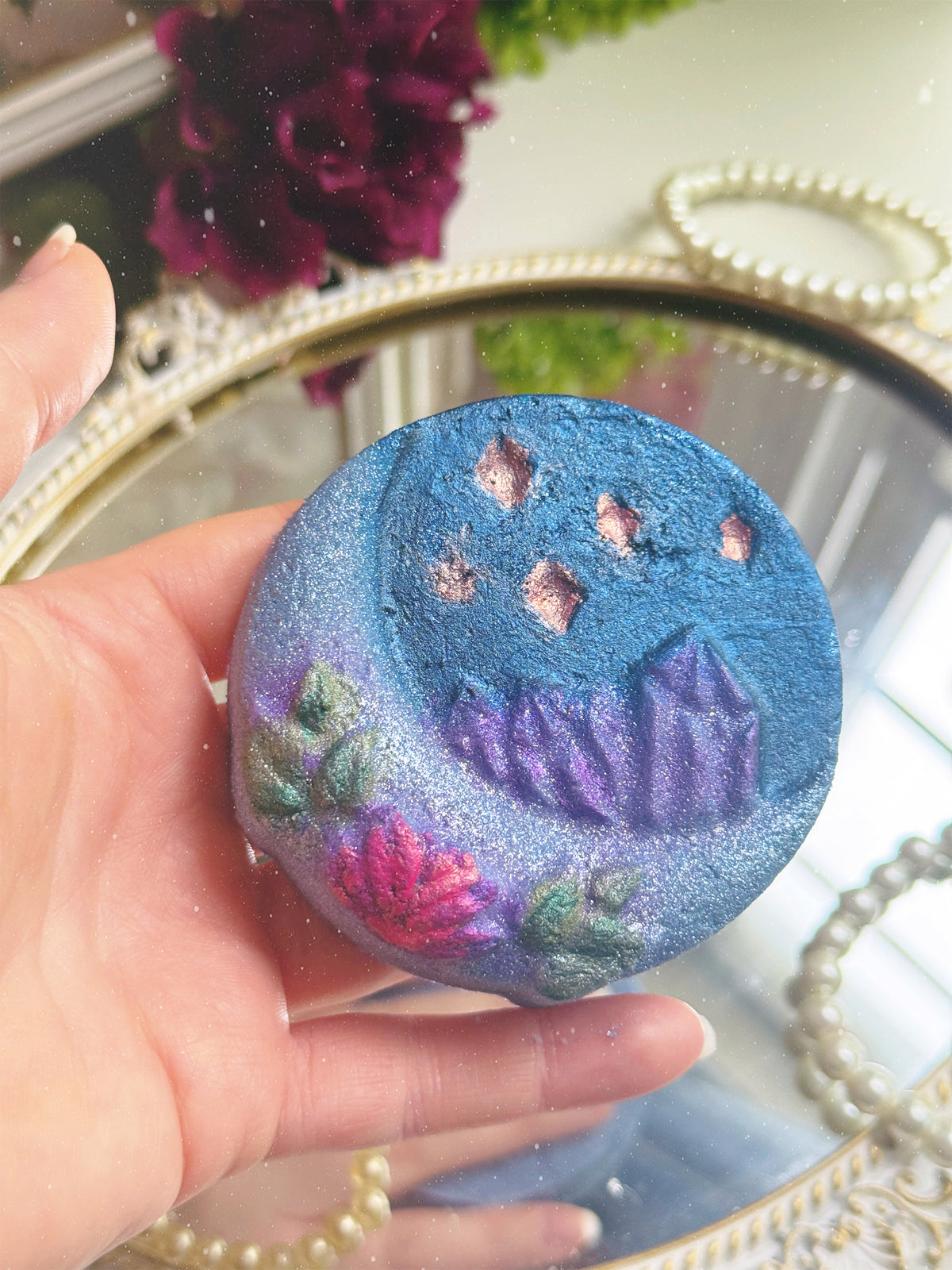 “Moon Crystal Power" Lavender Driftwood Bath Bomb