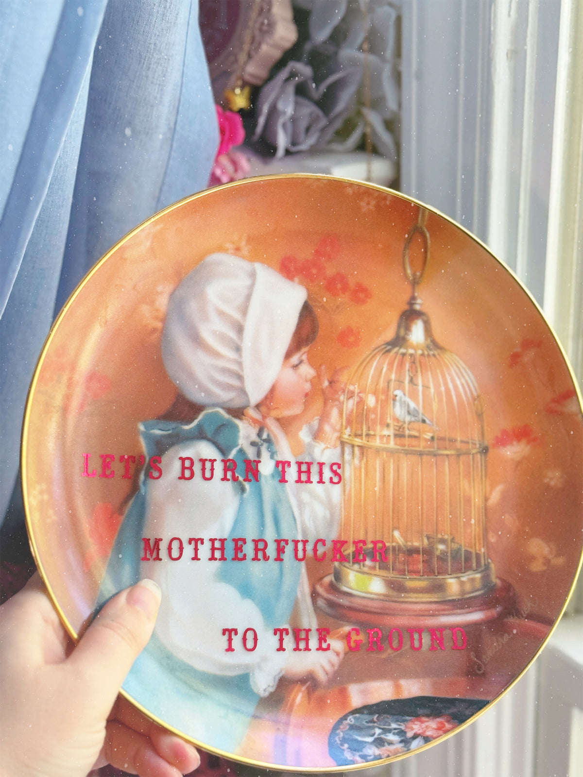 Let's Burn This Motherfucker To The Ground - Dirty Dish - Wall Decor