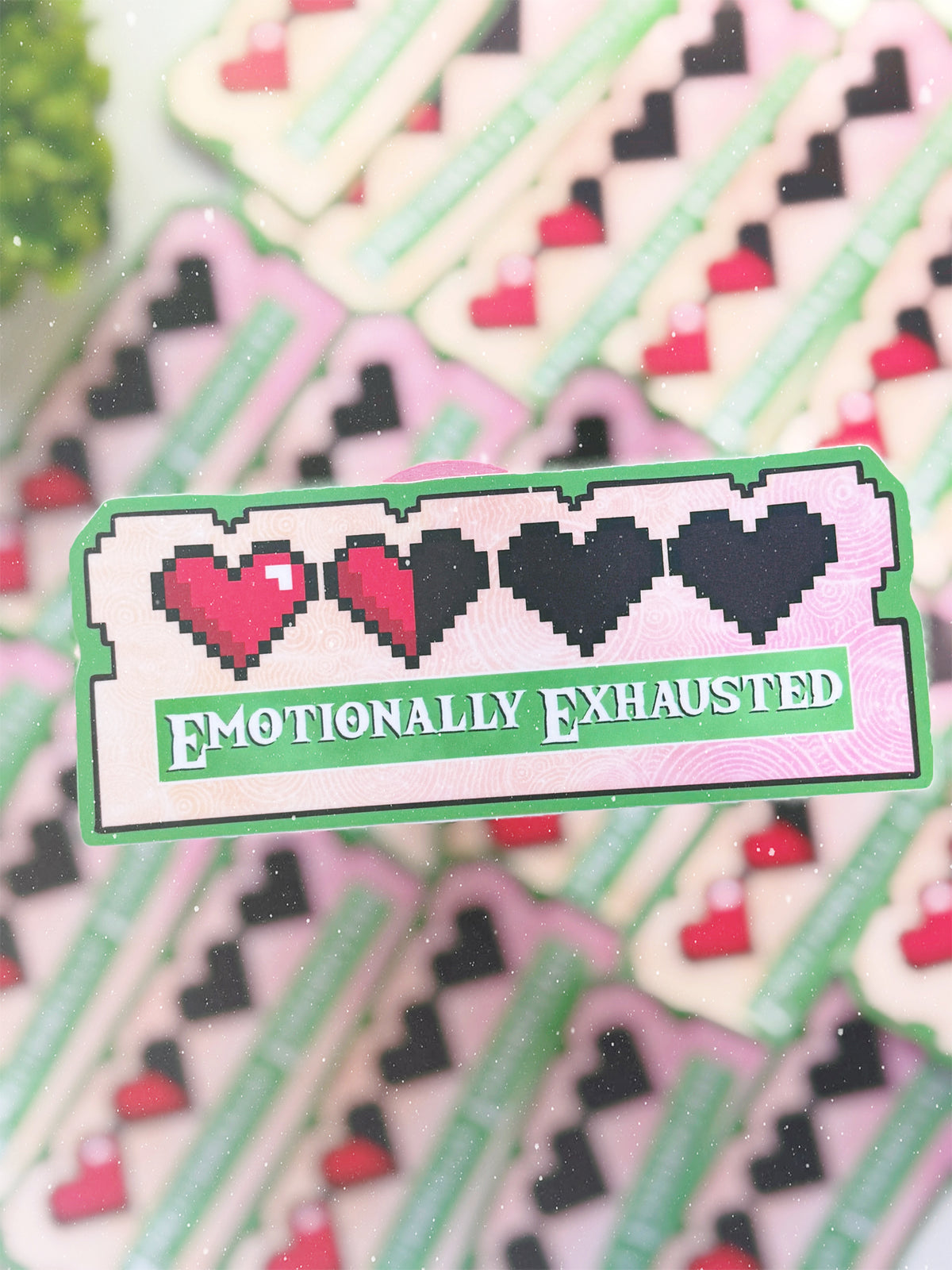 Jumbo Emotionally Exhausted Vinyl Sticker