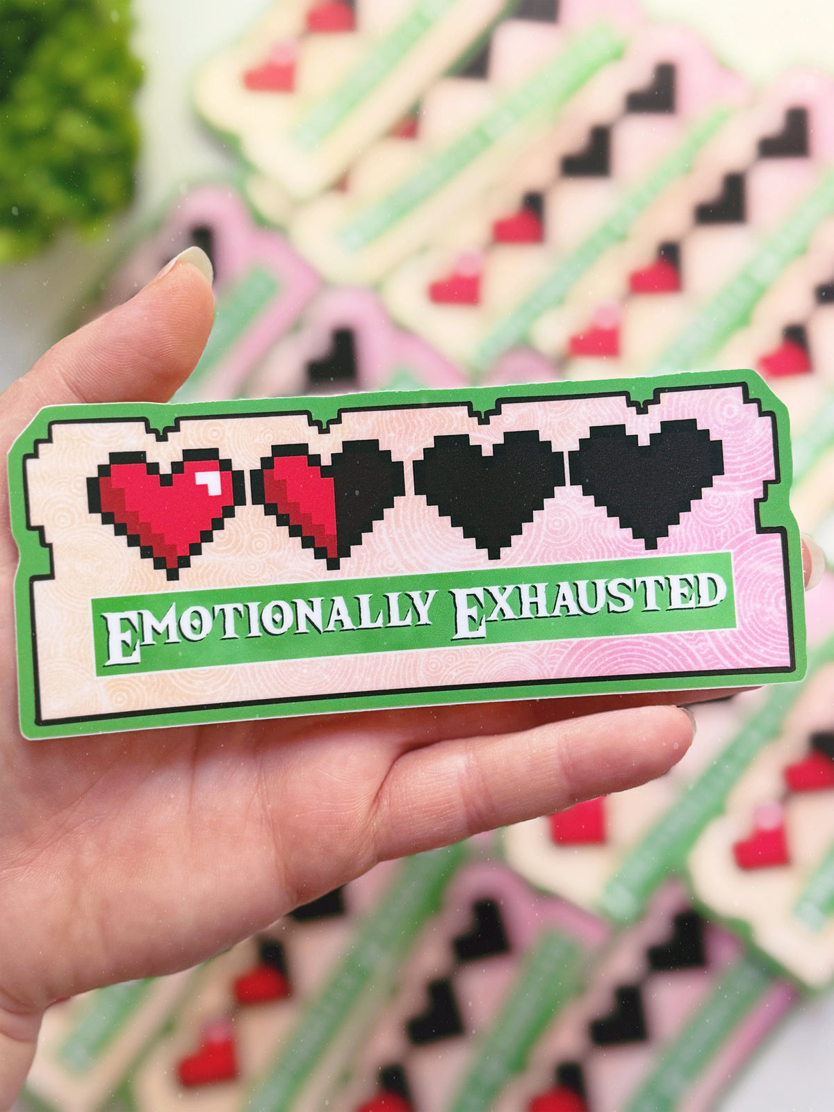 Jumbo Emotionally Exhausted Vinyl Sticker