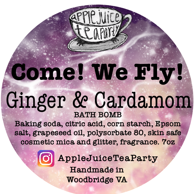 “Come! We Fly!" Ginger & Cardamom Bath Bomb
