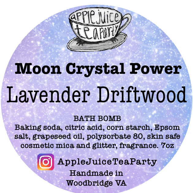 “Moon Crystal Power" Lavender Driftwood Bath Bomb