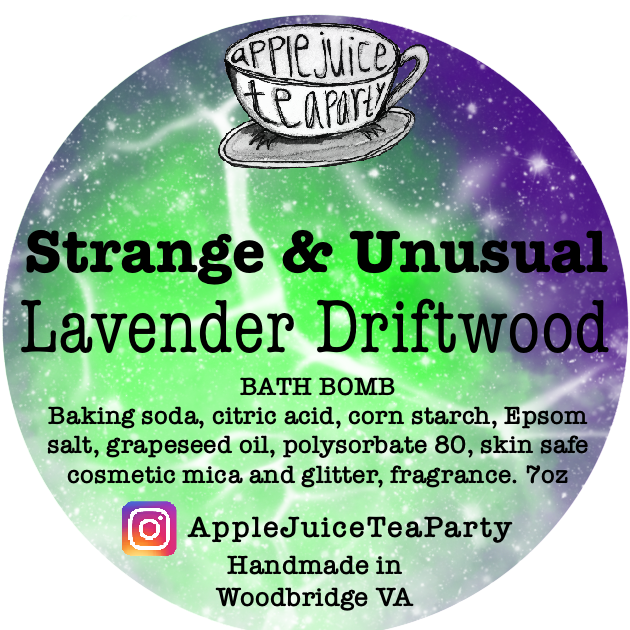 “Strange & Unusual" Lavender Driftwood Bath Bomb